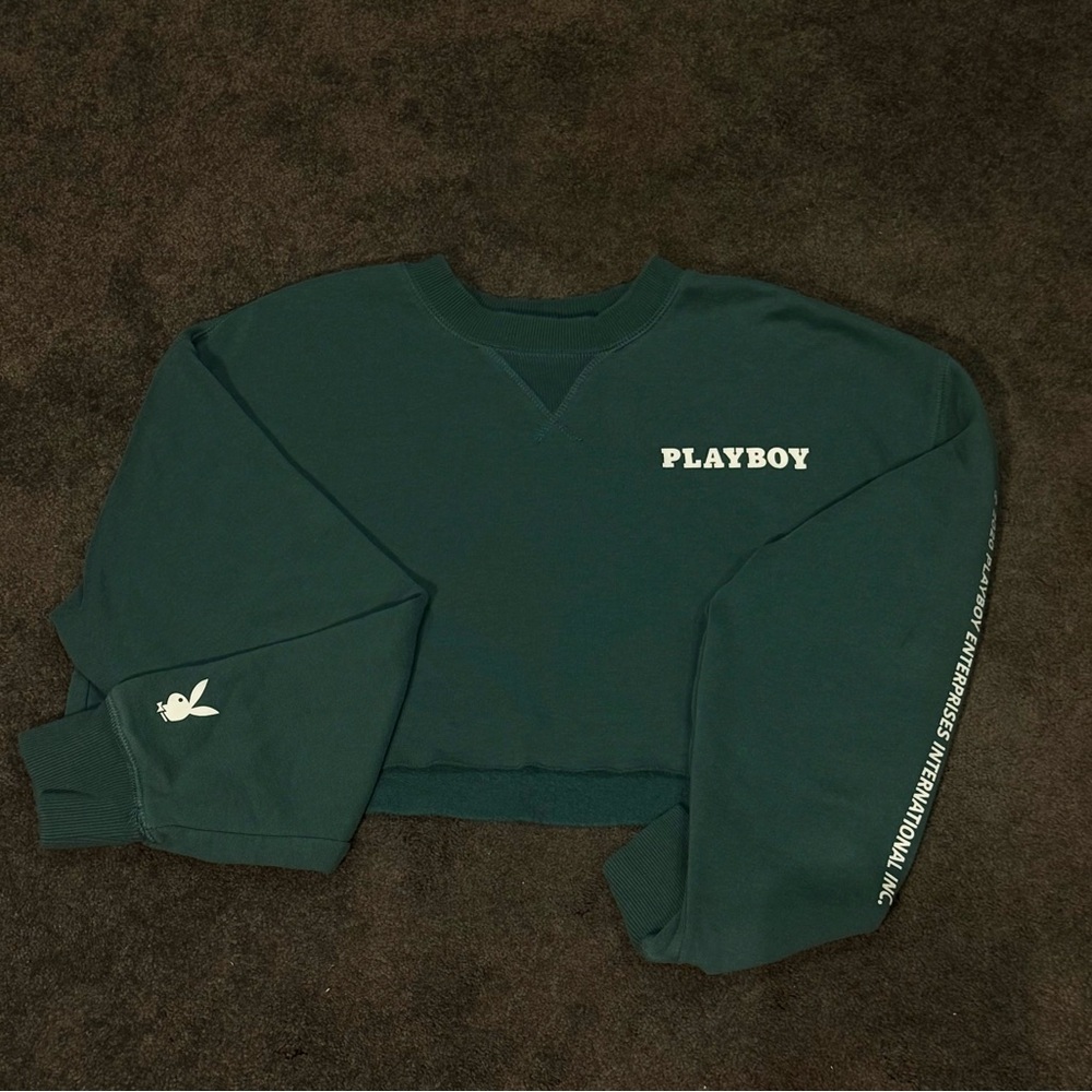 PLAYBOY Teal Crewneck Sweatshirt